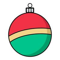 un Navidad pelota vector ilustración aislado en un blanco antecedentes