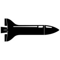 A Spaceship Rocket vector Silhouette free