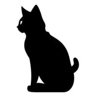 un silueta de un negro gato vector gratis