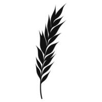 Wheat ears Vector isolated on a wHite background, A Wheat grain silhouette free