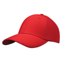 ai generado blanco rojo gorra aislado en transparente antecedentes png