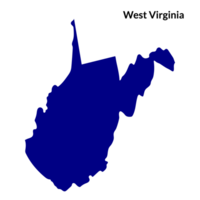Map of West Virginia. USA flag. png