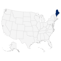 Map of Maine state of USA. USA map png