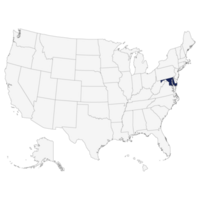 Maryland US state map. USA map png