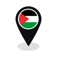 Flagge von Palästina Flagge auf Karte punktgenau Symbol isoliert png