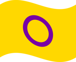 intersexo orgulho bandeira dentro forma png