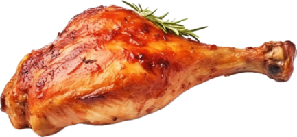 ai generato gustoso grigliato pollo gamba png