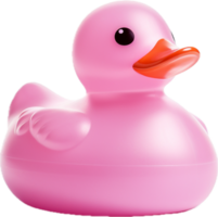 AI generated pink rubber duck png