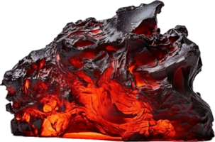 ai generato fuso caldo lava png