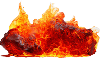 AI generated molten hot lava png