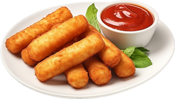 AI generated mozzarella cheese sticks png