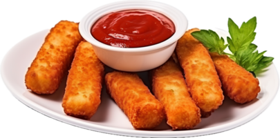 AI generated mozzarella cheese sticks png