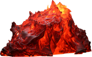 ai generato fuso caldo lava png