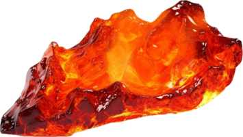 ai generato fuso caldo lava png