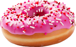 AI generated pink donut png