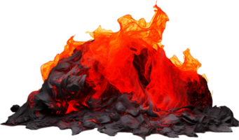 AI generated molten hot lava png