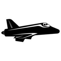 A Spaceship vector isolated on a white background, A spacecraft Rocket black Silhouette