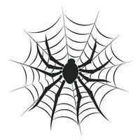 un telaraña vector aislado en un blanco fondo, un araña web silueta
