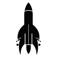 A Rocket Silhouette vector isolated on a white background