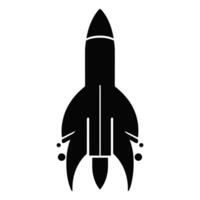 A Rocket Silhouette vector isolated on a white background