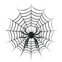 un telaraña vector aislado en un blanco fondo, un araña web silueta