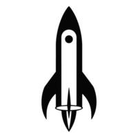 A Rocket Silhouette vector isolated on a white background