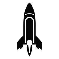 A Rocket Silhouette vector isolated on a white background