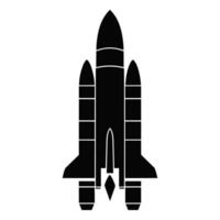 un cohete silueta vector aislado en un blanco antecedentes