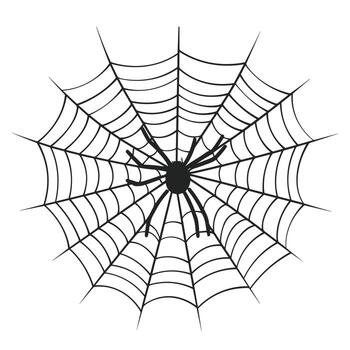 un telaraña vector aislado en un blanco fondo, un araña web silueta