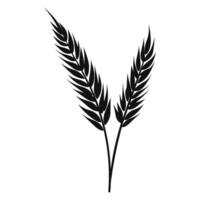 Wheat ears Vector isolated on a wHite background, A Wheat grain silhouette