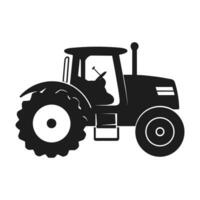 un tractor vector negro clipart aislado en un blanco fondo, un granja tractor silueta