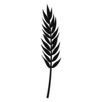 Wheat ears Vector isolated on a wHite background, A Wheat grain silhouette