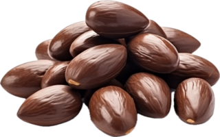 AI generated almonds nuts chocolate png