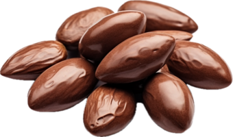 AI generated almonds nuts chocolate png