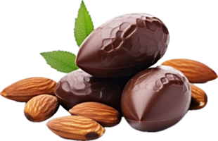 ai generato mandorle noccioline cioccolato png