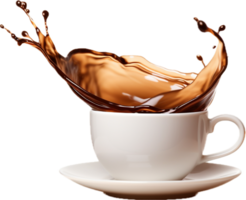 AI generated splash of brown chocolate or hot coffee png