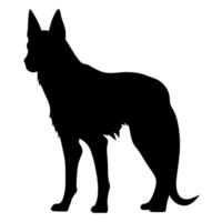 A Scary Dog Vector Silhouette isolated on a white background