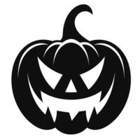 A Scary Pumpkin Vector silhouette isolated on a white background