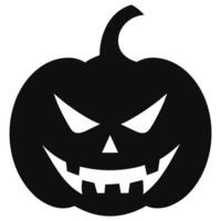 A Scary Pumpkin Vector silhouette isolated on a white background