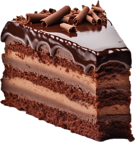 ai généré Chocolat gâteau tranche png