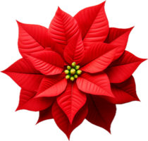 AI generated christmas poinsettia flower png