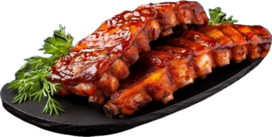 AI generated Grilled pork ribs png