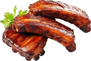 AI generated Grilled pork ribs png