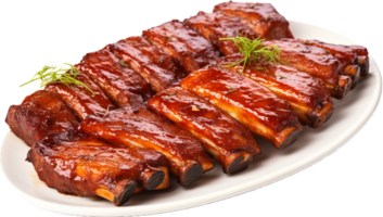 AI generated Grilled pork ribs png