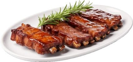 AI generated Grilled pork ribs png