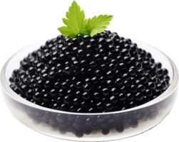 ai généré noir caviar png