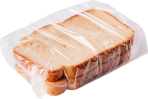 AI generated sliced bread in plastic bag png