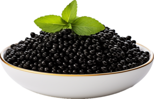 ai généré noir caviar png