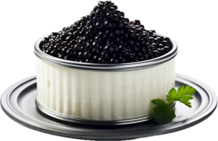 ai généré noir caviar png