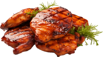 AI generated grilled chicken thighs png